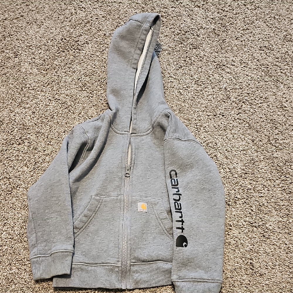 Carhartt Gray Sweatshirt Comfortable Hoodie